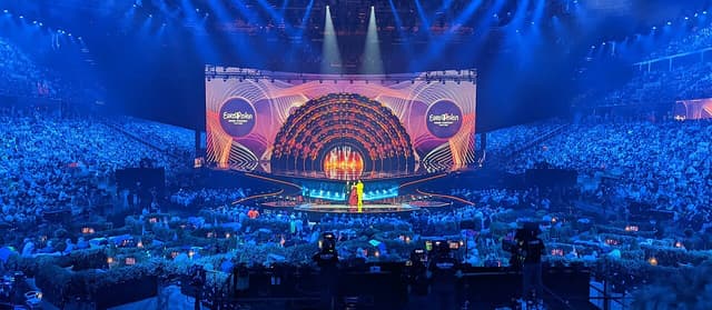 The Eurovision 2022 stage and green room