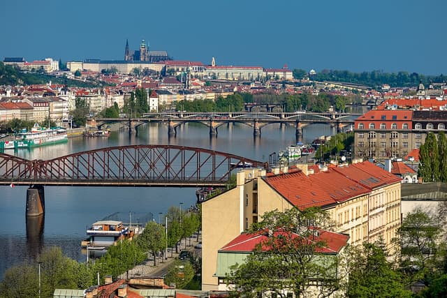 Prague and the Vltava bridges