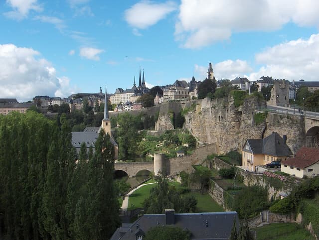 The old fortifications of Luxembourg City